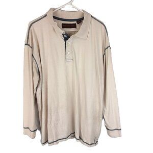 Woodland Trail Long Sleeve Pullover Sz XL Faint Spots 1/4 Button Outdoor Hiking